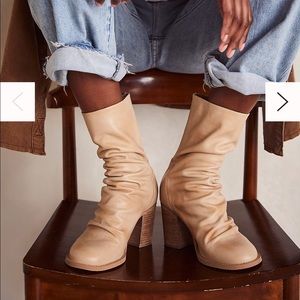 NWOT Free People Elle Block Heel Boots